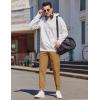 imageCOOFANDY Mens Casual Joggers Pants Cotton Elastic Waist Drawstring Chino Cargo Pants Hiking Outdoor Track SweatpantsBrown3