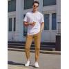 imageCOOFANDY Mens Casual Joggers Pants Cotton Elastic Waist Drawstring Chino Cargo Pants Hiking Outdoor Track SweatpantsBrown3
