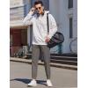 imageCOOFANDY Mens Casual Joggers Pants Cotton Elastic Waist Drawstring Chino Cargo Pants Hiking Outdoor Track SweatpantsDrak Grey