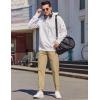 imageCOOFANDY Mens Casual Joggers Pants Cotton Elastic Waist Drawstring Chino Cargo Pants Hiking Outdoor Track SweatpantsKhaki
