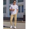 imageCOOFANDY Mens Casual Joggers Pants Cotton Elastic Waist Drawstring Chino Cargo Pants Hiking Outdoor Track SweatpantsKhaki