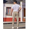 imageCOOFANDY Mens Casual Joggers Pants Cotton Elastic Waist Drawstring Chino Cargo Pants Hiking Outdoor Track SweatpantsKhaki2