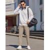 imageCOOFANDY Mens Casual Joggers Pants Cotton Elastic Waist Drawstring Chino Cargo Pants Hiking Outdoor Track SweatpantsKhaki2