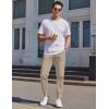 imageCOOFANDY Mens Casual Joggers Pants Cotton Elastic Waist Drawstring Chino Cargo Pants Hiking Outdoor Track SweatpantsKhaki2