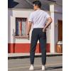 imageCOOFANDY Mens Casual Joggers Pants Cotton Elastic Waist Drawstring Chino Cargo Pants Hiking Outdoor Track SweatpantsLight Blue