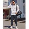 imageCOOFANDY Mens Casual Joggers Pants Cotton Elastic Waist Drawstring Chino Cargo Pants Hiking Outdoor Track SweatpantsLight Blue