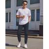 imageCOOFANDY Mens Casual Joggers Pants Cotton Elastic Waist Drawstring Chino Cargo Pants Hiking Outdoor Track SweatpantsLight Blue