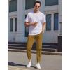 imageCOOFANDY Mens Casual Joggers Pants Cotton Elastic Waist Drawstring Chino Cargo Pants Hiking Outdoor Track SweatpantsLight Brown