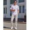 imageCOOFANDY Mens Casual Joggers Pants Cotton Elastic Waist Drawstring Chino Cargo Pants Hiking Outdoor Track SweatpantsLight Grey