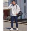 imageCOOFANDY Mens Casual Joggers Pants Cotton Elastic Waist Drawstring Chino Cargo Pants Hiking Outdoor Track SweatpantsNavy Blue