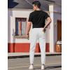 imageCOOFANDY Mens Casual Joggers Pants Cotton Elastic Waist Drawstring Chino Cargo Pants Hiking Outdoor Track SweatpantsWhite