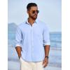 imageCOOFANDY Mens Dress Shirt Wrinkle Free Regular Fit Stretch Long Sleeve Button Down ShirtsAngel Falls