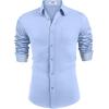imageCOOFANDY Mens Dress Shirt Wrinkle Free Regular Fit Stretch Long Sleeve Button Down ShirtsAngel Falls