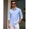 imageCOOFANDY Mens Dress Shirt Wrinkle Free Regular Fit Stretch Long Sleeve Button Down ShirtsAngel Falls