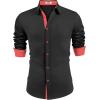 imageCOOFANDY Mens Dress Shirt Wrinkle Free Regular Fit Stretch Long Sleeve Button Down ShirtsBlack