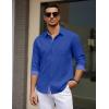 imageCOOFANDY Mens Dress Shirt Wrinkle Free Regular Fit Stretch Long Sleeve Button Down ShirtsBlack Iris