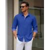 imageCOOFANDY Mens Dress Shirt Wrinkle Free Regular Fit Stretch Long Sleeve Button Down ShirtsBlack Iris
