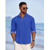 imageCOOFANDY Mens Dress Shirt Wrinkle Free Regular Fit Stretch Long Sleeve Button Down ShirtsBlack Iris