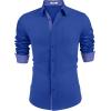 imageCOOFANDY Mens Dress Shirt Wrinkle Free Regular Fit Stretch Long Sleeve Button Down ShirtsBlack Iris