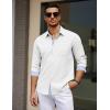 imageCOOFANDY Mens Dress Shirt Wrinkle Free Regular Fit Stretch Long Sleeve Button Down ShirtsCoconut Milk