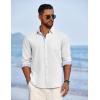 imageCOOFANDY Mens Dress Shirt Wrinkle Free Regular Fit Stretch Long Sleeve Button Down ShirtsCoconut Milk