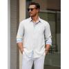 imageCOOFANDY Mens Dress Shirt Wrinkle Free Regular Fit Stretch Long Sleeve Button Down ShirtsCoconut Milk