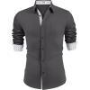 imageCOOFANDY Mens Dress Shirt Wrinkle Free Regular Fit Stretch Long Sleeve Button Down ShirtsGranite Gray