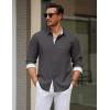 imageCOOFANDY Mens Dress Shirt Wrinkle Free Regular Fit Stretch Long Sleeve Button Down ShirtsGranite Gray