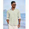 imageCOOFANDY Mens Dress Shirt Wrinkle Free Regular Fit Stretch Long Sleeve Button Down ShirtsSea Foam