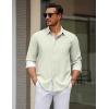 imageCOOFANDY Mens Dress Shirt Wrinkle Free Regular Fit Stretch Long Sleeve Button Down ShirtsSea Foam