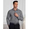 imageCOOFANDY Mens Dress Shirts Wrinkle Free Long Sleeve Button Down Shirt Formal Business ShirtsBlackwindmill
