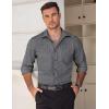 imageCOOFANDY Mens Dress Shirts Wrinkle Free Long Sleeve Button Down Shirt Formal Business ShirtsBlackwindmill