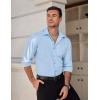 imageCOOFANDY Mens Dress Shirts Wrinkle Free Long Sleeve Button Down Shirt Formal Business ShirtsBlue