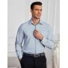 imageCOOFANDY Mens Dress Shirts Wrinkle Free Long Sleeve Button Down Shirt Formal Business ShirtsBlue Combo