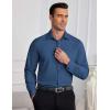 imageCOOFANDY Mens Dress Shirts Wrinkle Free Long Sleeve Button Down Shirt Formal Business ShirtsDark Blue