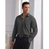imageCOOFANDY Mens Dress Shirts Wrinkle Free Long Sleeve Button Down Shirt Formal Business ShirtsDark Grey