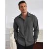 imageCOOFANDY Mens Dress Shirts Wrinkle Free Long Sleeve Button Down Shirt Formal Business ShirtsDark Grey