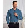 imageCOOFANDY Mens Dress Shirts Wrinkle Free Long Sleeve Button Down Shirt Formal Business ShirtsDeep Blue