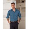 imageCOOFANDY Mens Dress Shirts Wrinkle Free Long Sleeve Button Down Shirt Formal Business ShirtsDeep Blue