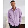imageCOOFANDY Mens Dress Shirts Wrinkle Free Long Sleeve Button Down Shirt Formal Business ShirtsLavender