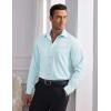 imageCOOFANDY Mens Dress Shirts Wrinkle Free Long Sleeve Button Down Shirt Formal Business ShirtsLight Blue