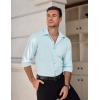 imageCOOFANDY Mens Dress Shirts Wrinkle Free Long Sleeve Button Down Shirt Formal Business ShirtsLight Blue