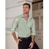 imageCOOFANDY Mens Dress Shirts Wrinkle Free Long Sleeve Button Down Shirt Formal Business ShirtsLight Green
