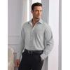 imageCOOFANDY Mens Dress Shirts Wrinkle Free Long Sleeve Button Down Shirt Formal Business ShirtsLight Grey