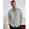 imageCOOFANDY Mens Dress Shirts Wrinkle Free Long Sleeve Button Down Shirt Formal Business ShirtsLight Grey