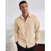 imageCOOFANDY Mens Dress Shirts Wrinkle Free Long Sleeve Button Down Shirt Formal Business ShirtsLight Khaki