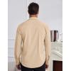 imageCOOFANDY Mens Dress Shirts Wrinkle Free Long Sleeve Button Down Shirt Formal Business ShirtsLight Khaki