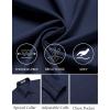 imageCOOFANDY Mens Dress Shirts Wrinkle Free Long Sleeve Button Down Shirt Formal Business ShirtsNavy Blue