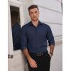 imageCOOFANDY Mens Dress Shirts Wrinkle Free Long Sleeve Button Down Shirt Formal Business ShirtsNavy Blue