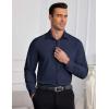 imageCOOFANDY Mens Dress Shirts Wrinkle Free Long Sleeve Button Down Shirt Formal Business ShirtsNavy Blue